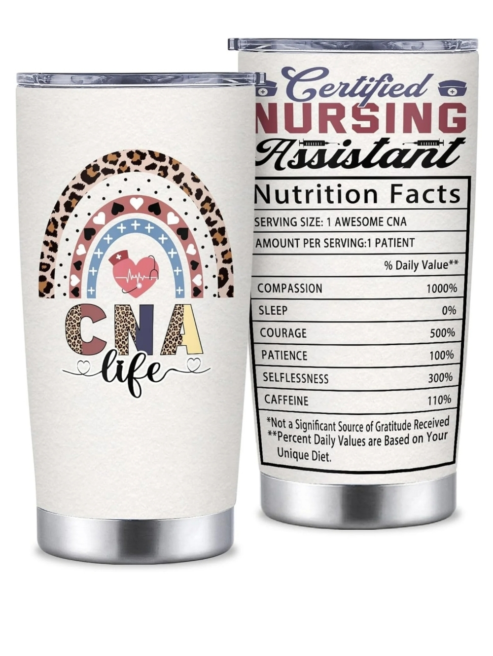 CNA Life Stainless Steel Insulated Tumbler Certified Nursing Assistant Gift Cup